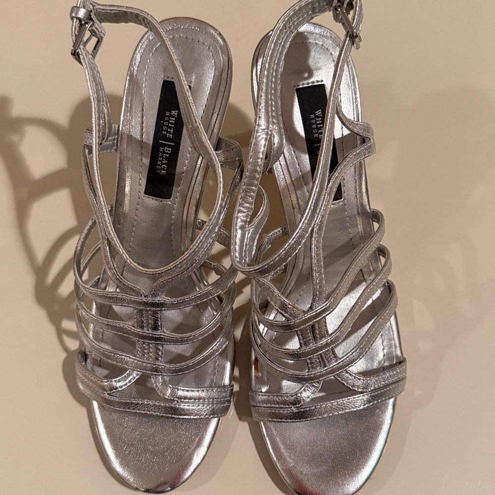 White House Black Market Metallic Heels